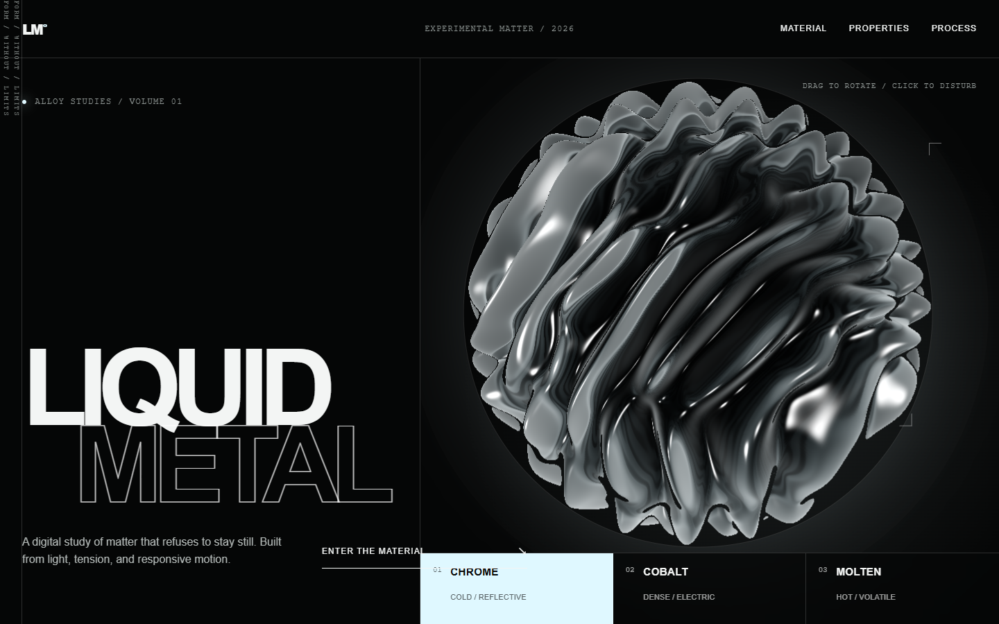Liquid Metal website design preview